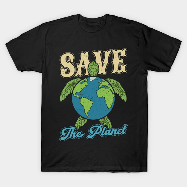 Earth Day Turtle Environment Save the Planet T-Shirt by aneisha